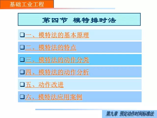 「精益学堂」经典IE｜模特排时法(1)