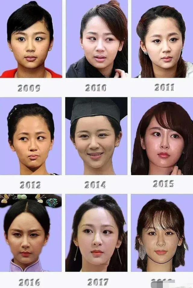 五大女明星出道前后对比，疑似整容，到底哪位