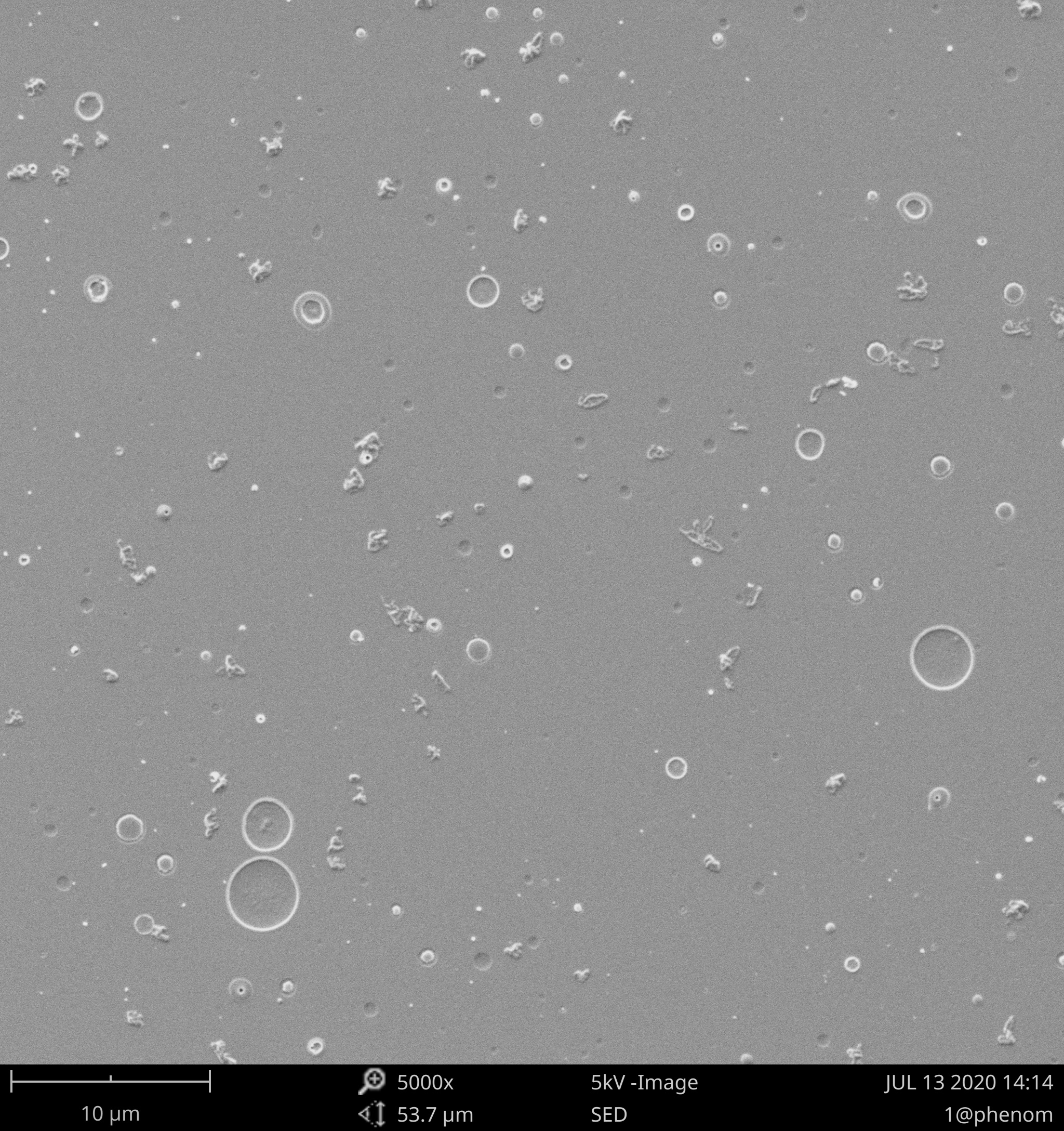 扫描电镜下的玻璃瓶