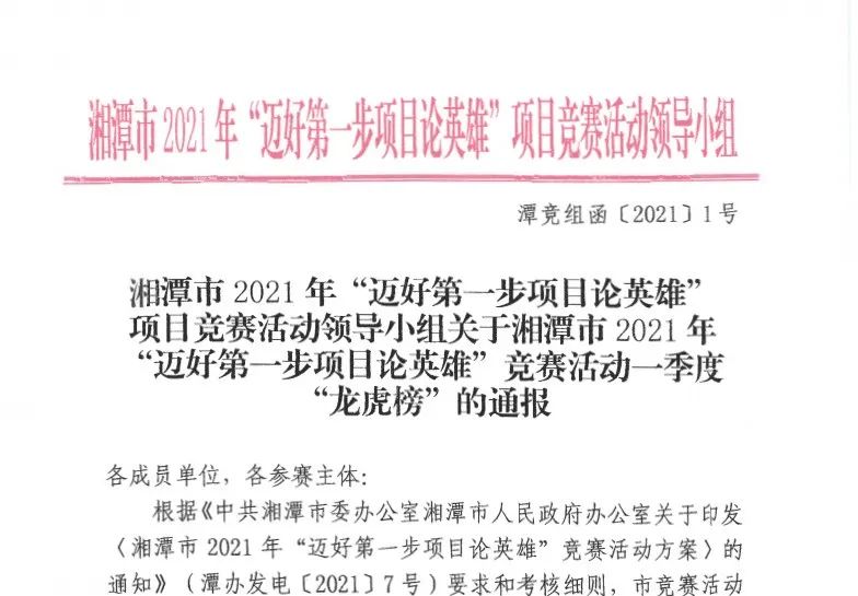 「项目论英雄」湘潭城发集团排名第一