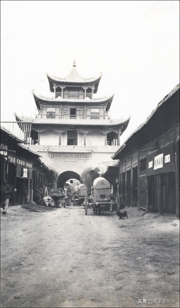 1910年 甘肃肃州（今酒泉）城区乡村及人物风貌实拍照片