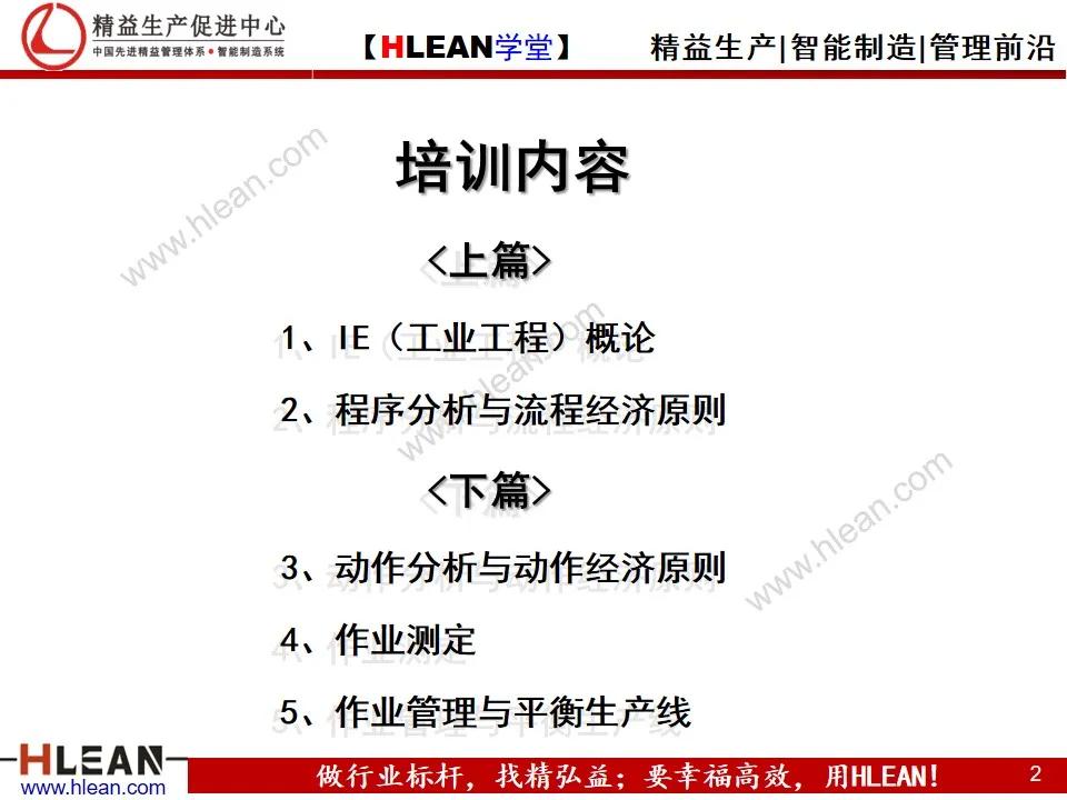 「精益学堂」IE工业工程技法培训（上）