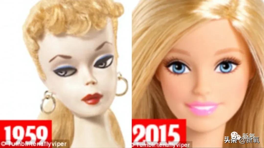 陪伴大家長大的芭比娃娃，也根據流行審美悄悄的換臉呢