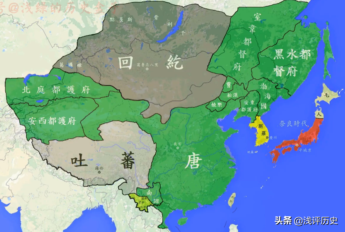 通过地图看唐朝版图变迁：一个庞大帝国，最后走向瓦解