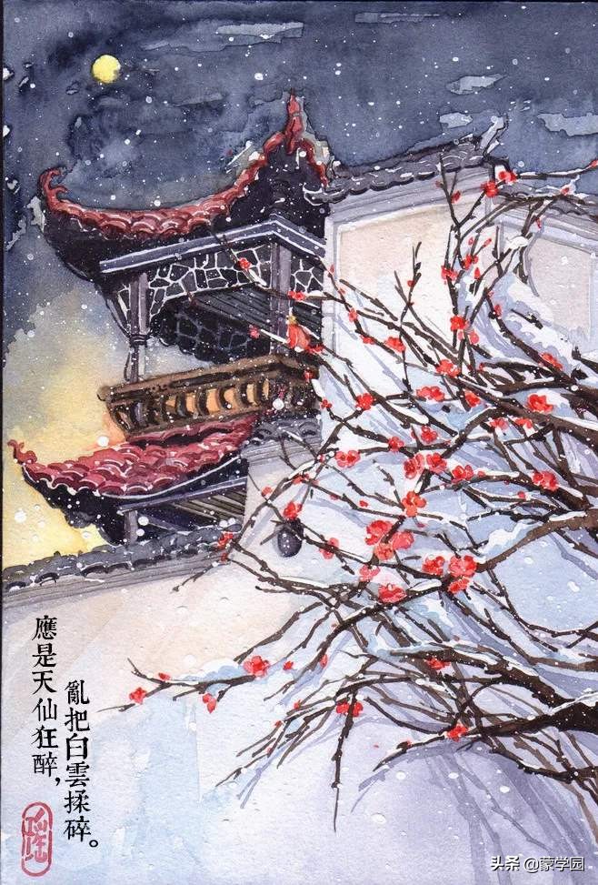 雪落古今诗词中，18首描写雪景的优美古诗词，让冬天美起来