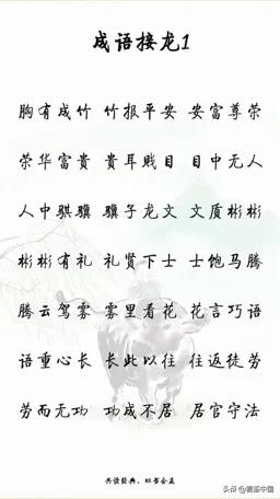 收藏 成語接龍第一篇 和孩子一起玩 看鑑中國 Mdeditor