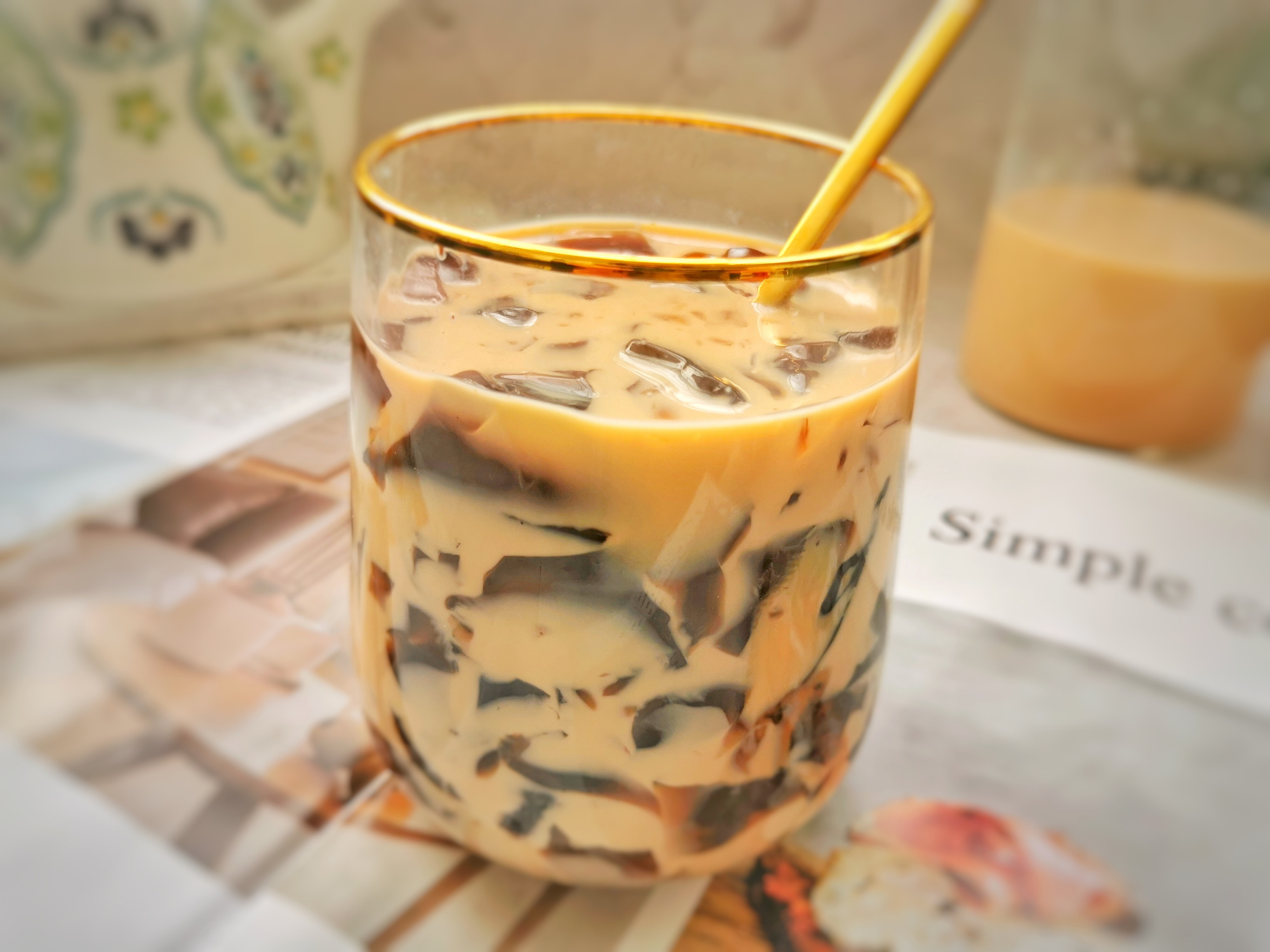 一點點同款咖啡凍奶茶，香濃爽滑，自己做乾淨衛生零添加，省錢了