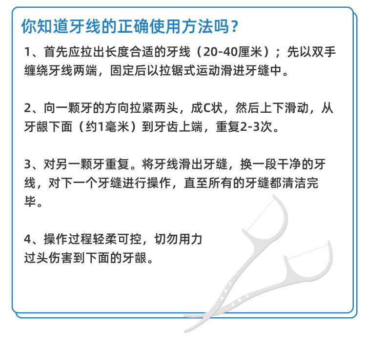 你知道牙线的正确使用方法吗？