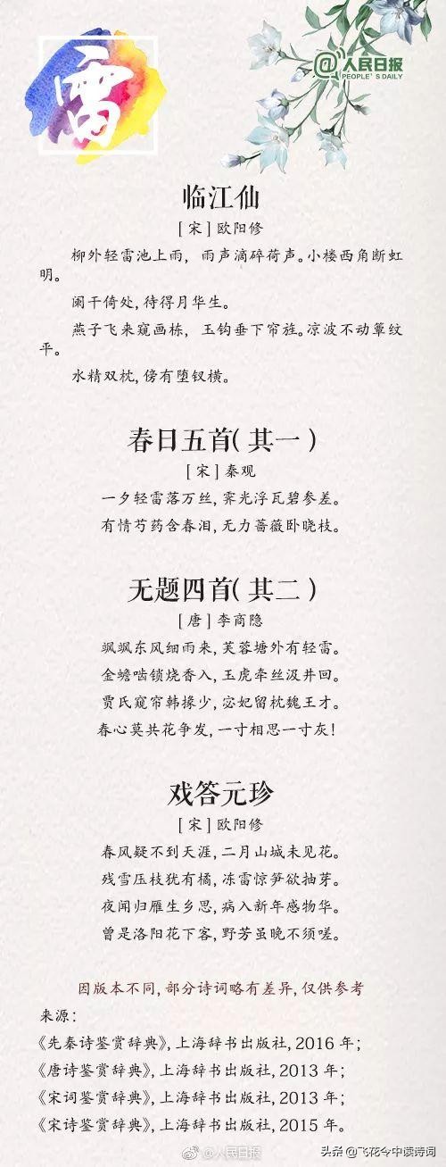 人民日报推荐：“风云雨雪霜露虹雾雷”，描绘天气的36首绝美诗词-第9张图片-非凡网