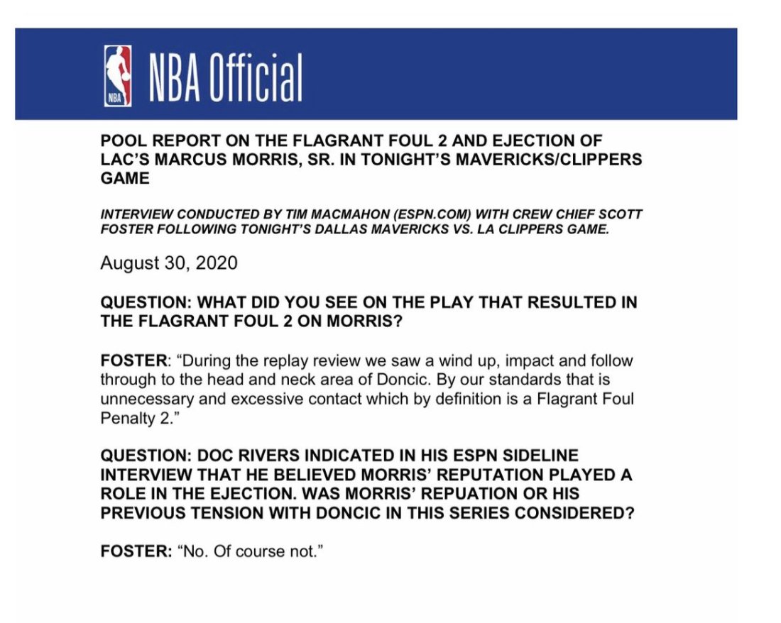 實錘太髒！官方解釋小莫惡犯東契奇被驅逐：犯規動作不必要且過度