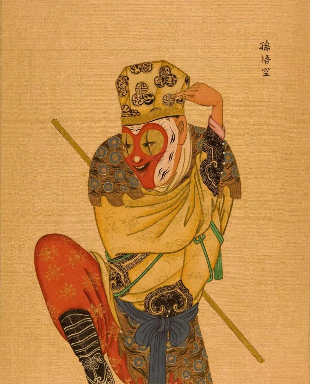 艳丽的清末宫廷绢画升平署戏曲人物册