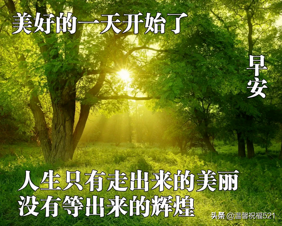 微商早安图片2021新图片 早上好唯美暖心问候语 图片