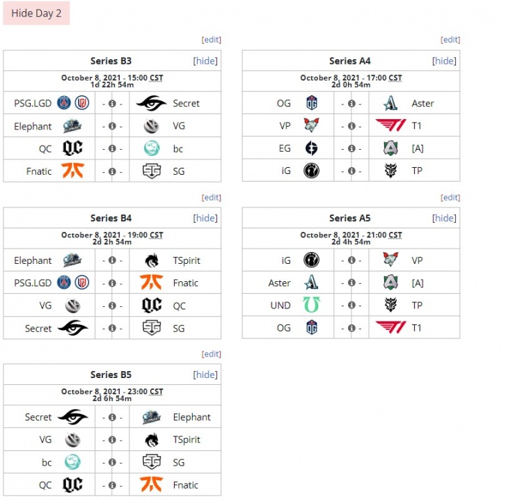 DOTA2最新资讯：TI10小组赛赛程完整公布