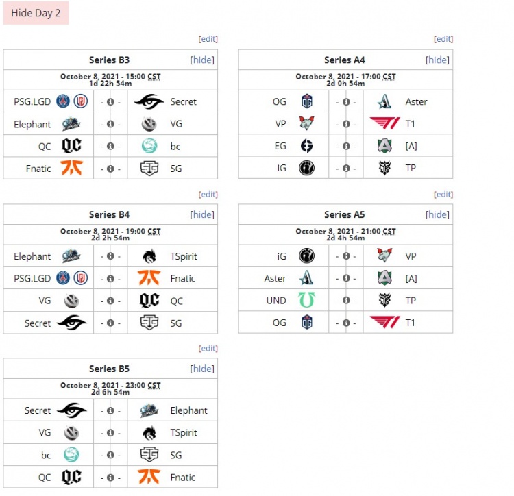 DOTA2最新资讯：TI10小组赛赛程完整公布