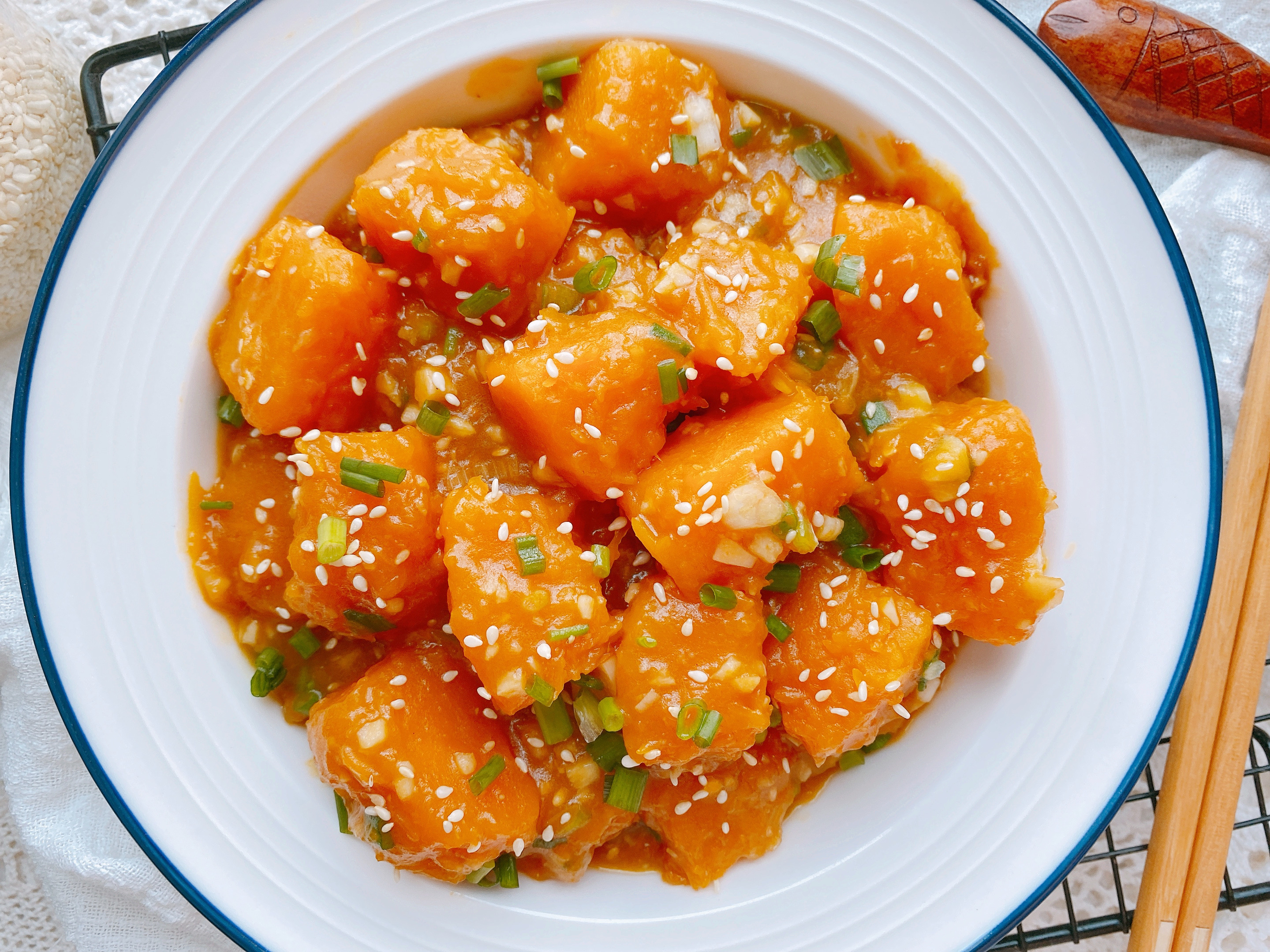 烧南瓜最好吃的做法，2个重点，粉糯香甜入味，比肉还好吃超下饭