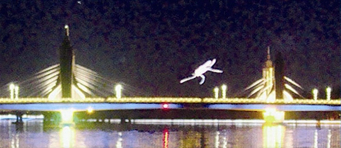 Occurrence UFO of Wuhan night sky, everybody is alarmed. Cameraman: Inexperienced and ignorant, ghost shadow phenomenon