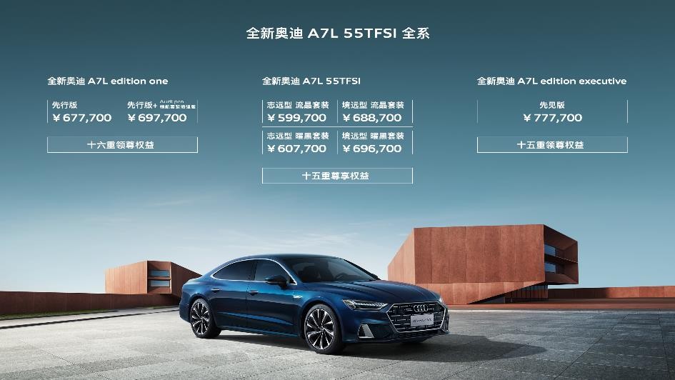 豪华越享 先见先行全新奥迪A7L正式投产 55TFSI全系开启预售