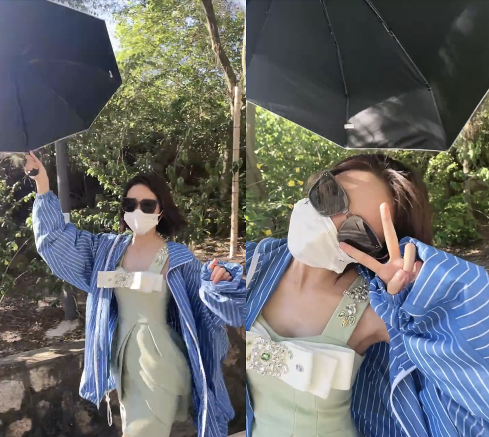 唐艺昕的小肚子真挺，这么宽松的外套，感觉张