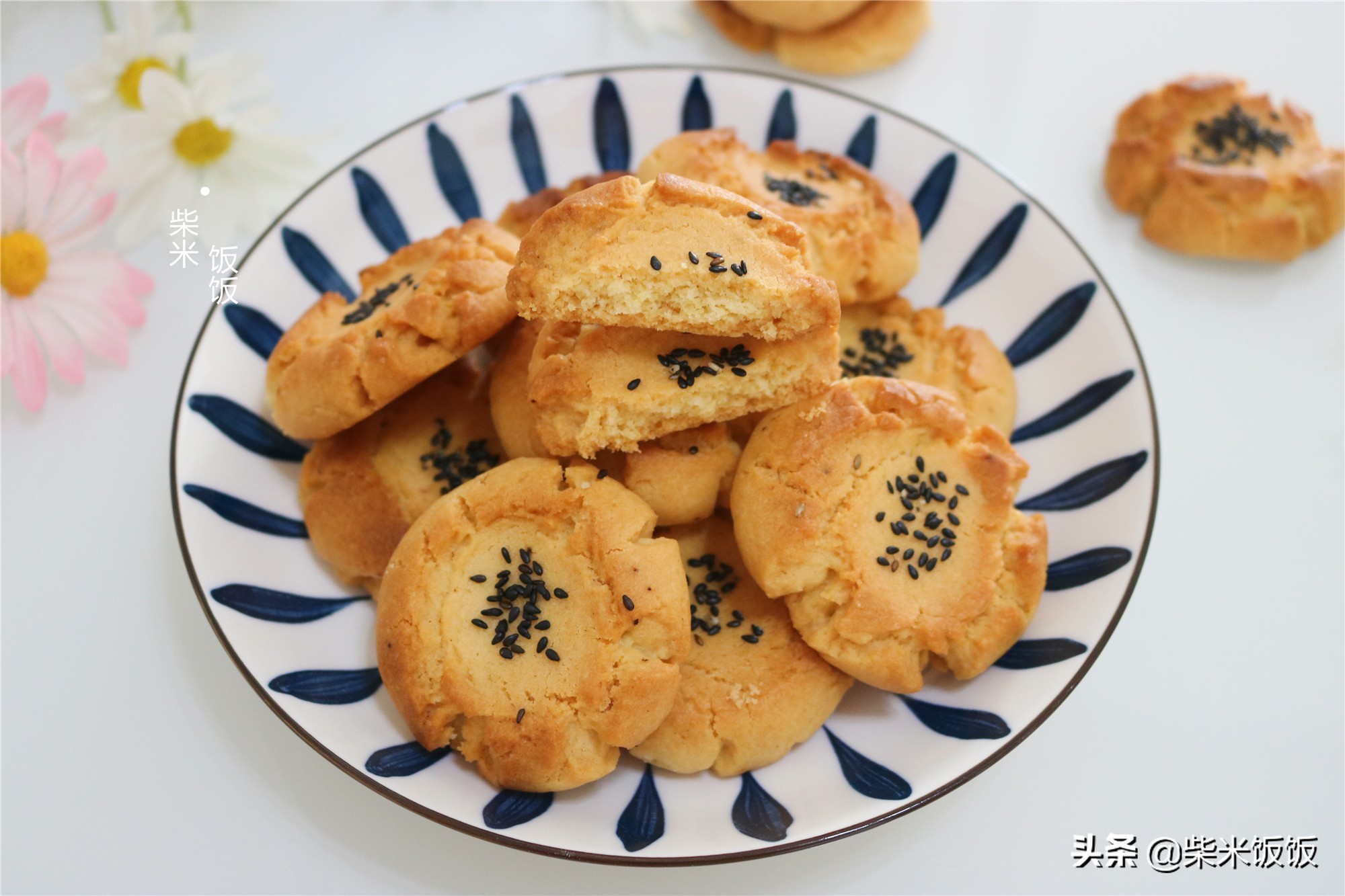 想吃桃酥不用買，普通麵粉就能做，做法簡單，香酥好吃