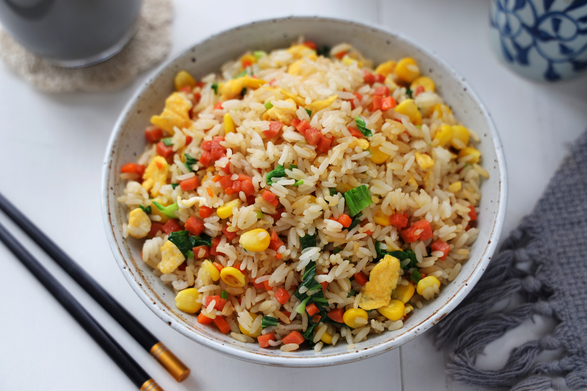 Yangzhou fried rice is so delicious that it’s not greasy to eat every day, it’s golden and attractive, and the grains are distinct