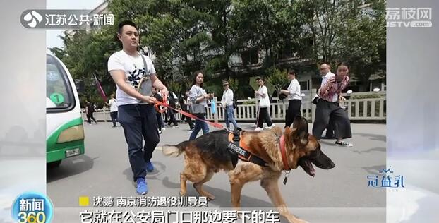 汶川地震搜救犬塑像落成 训导员落泪