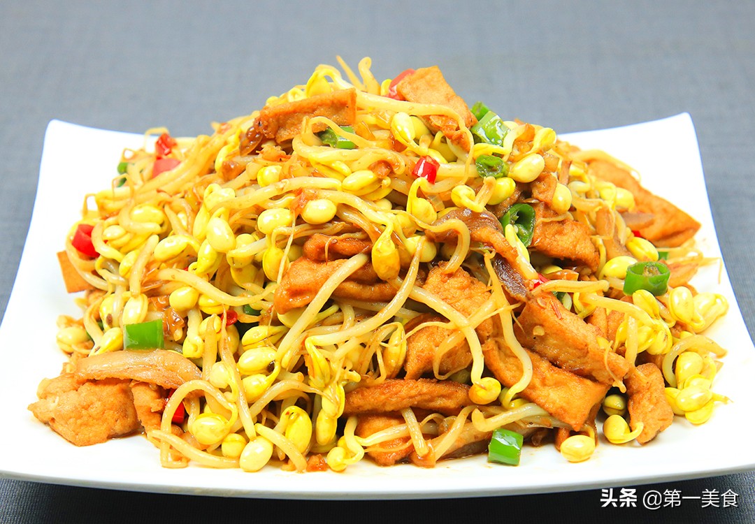 圖片[1]-【黃豆芽燒豆腐】做法步驟圖 掌握這個做法 香辣入味又下飯-起舞食譜網