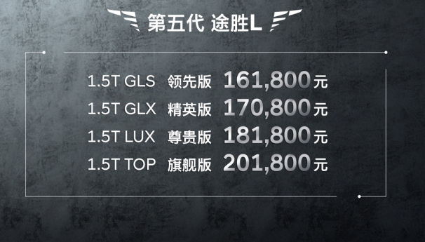 不仅更大更精致，还更科技，第五代途胜L售16.18万元起