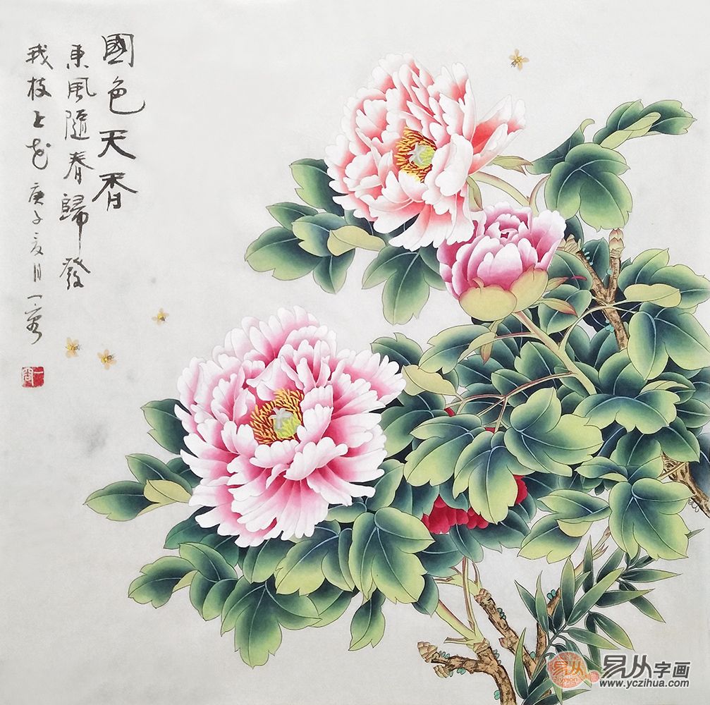 美到窒息的花鸟画：温馨舒适的卧室环境，离不开挂画的点缀