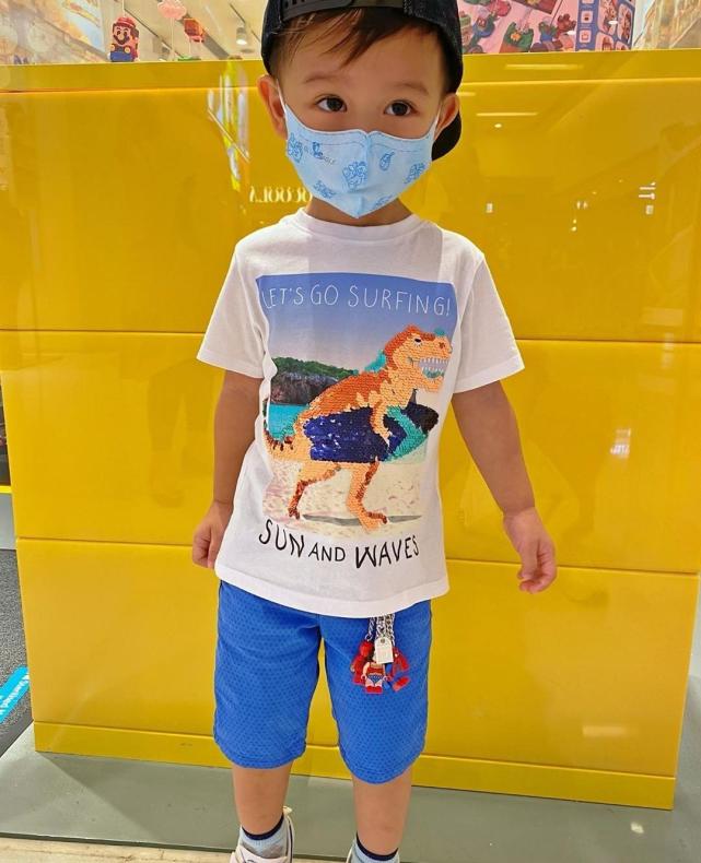 胡杏儿儿子进乐高店只看不买，逢人问好绅士有礼貌，妈妈直呼骄傲