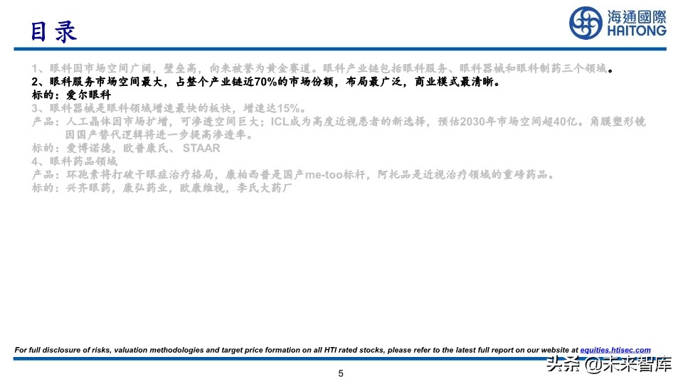 医药行业深度报告：眼科江湖，谁主沉浮