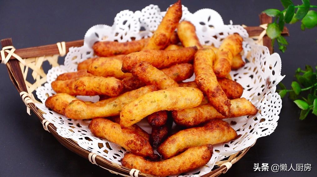 土豆不切条，捣成土豆泥，教你薯条的新做法，香酥可口更好吃