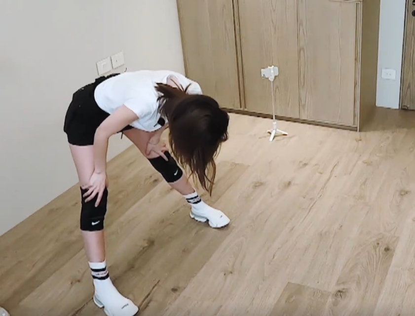 林志颖带老婆上综艺，练舞时看到全身照，这哪