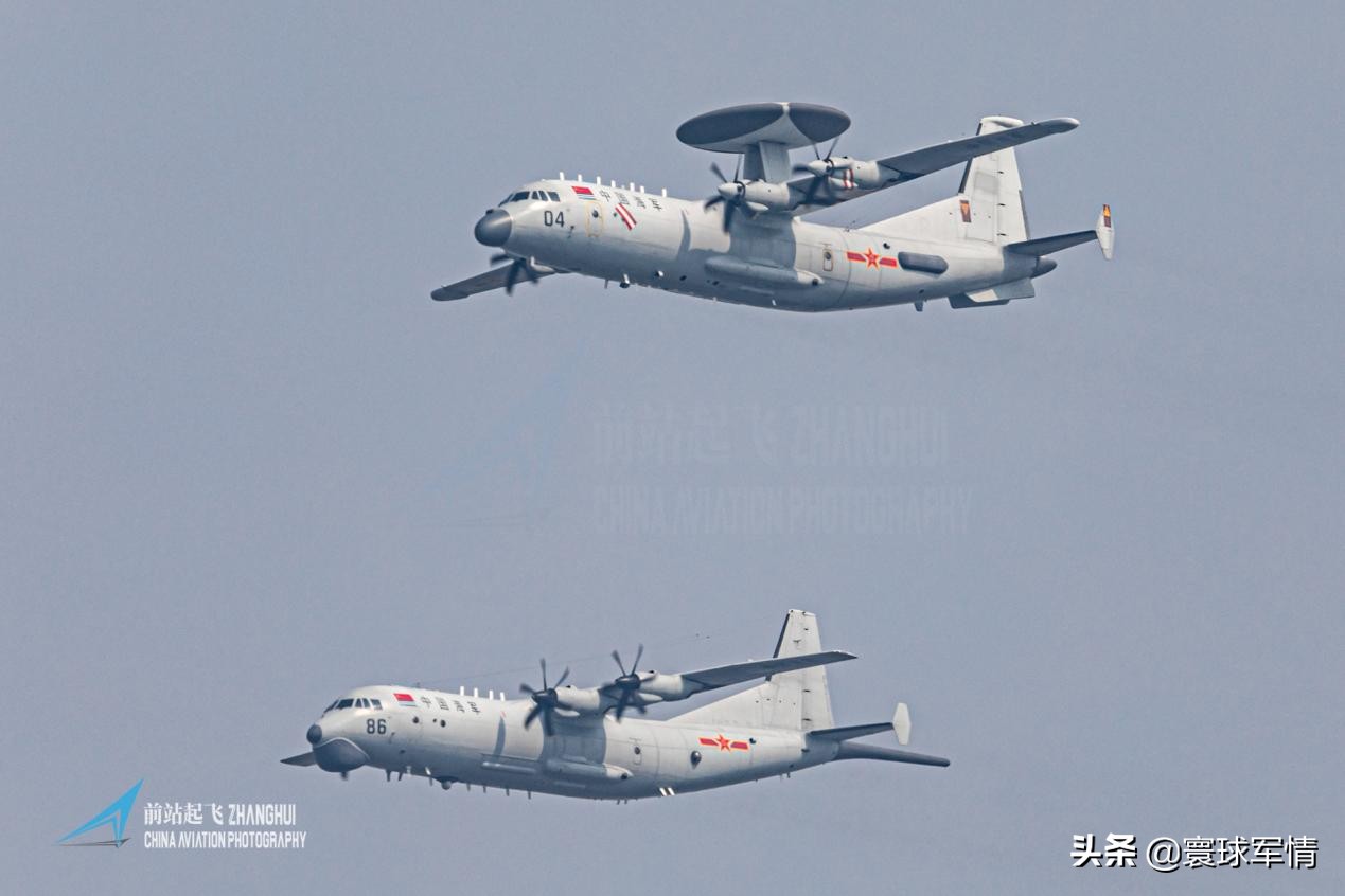 解放军新型预警机出动台西南，随后转向东沙岛
