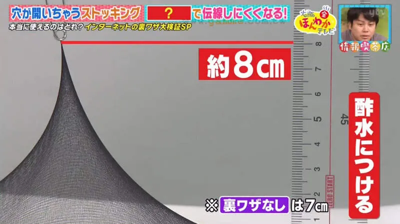 日本ytv電視探究絲襪如何做不容易破，主播佐藤佳奈親自深蹲實驗