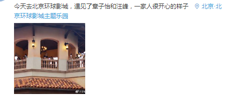 汪峰章子怡一家五口环球影城被偶遇，儿子正脸曝光，像极姐姐醒醒