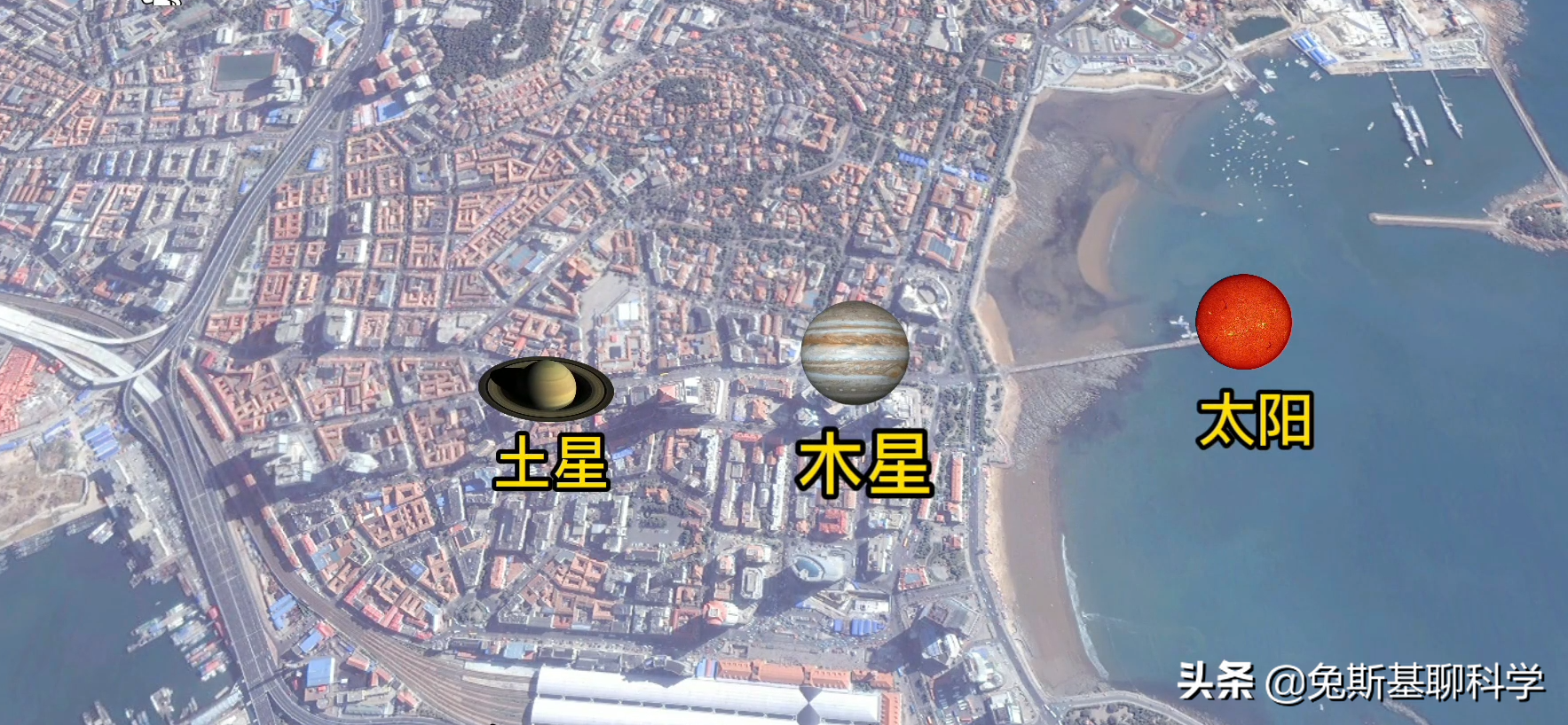 真實的太陽係，假如地球直徑1厘米，縮小的太陽係仍大得難以想象