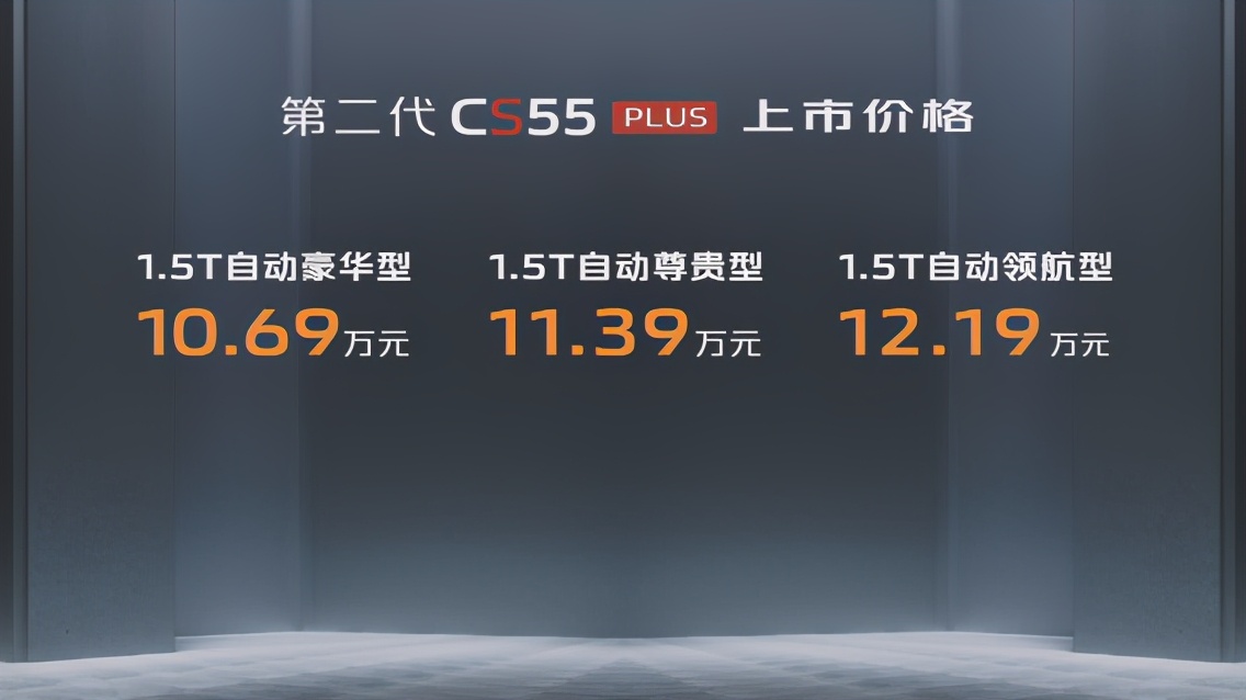 全新设计 动力更强 长安第二代CS55 PLUS正式上市 10.69万起售