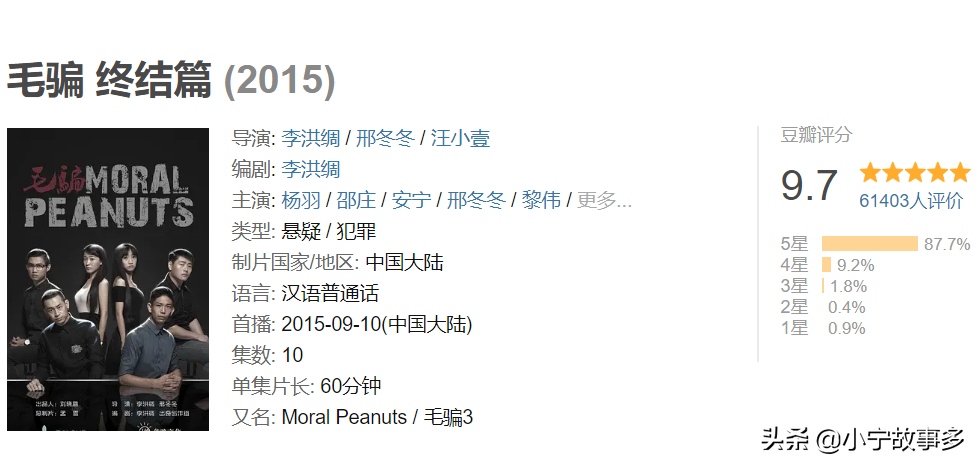 豆瓣评分9.5及以上的十部国产电视剧，你看过几部？