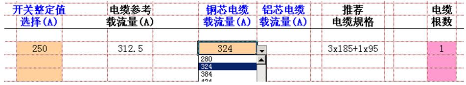 利用Excel提高設(shè)計(jì)工作的效率：針對(duì)電纜截面選擇的自動(dòng)化表格