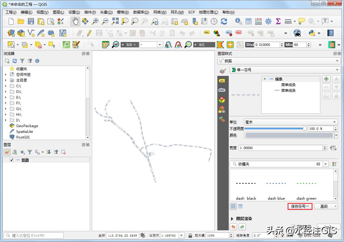 ������QGIS�������ߵ���·���ͷ��ŵķ���