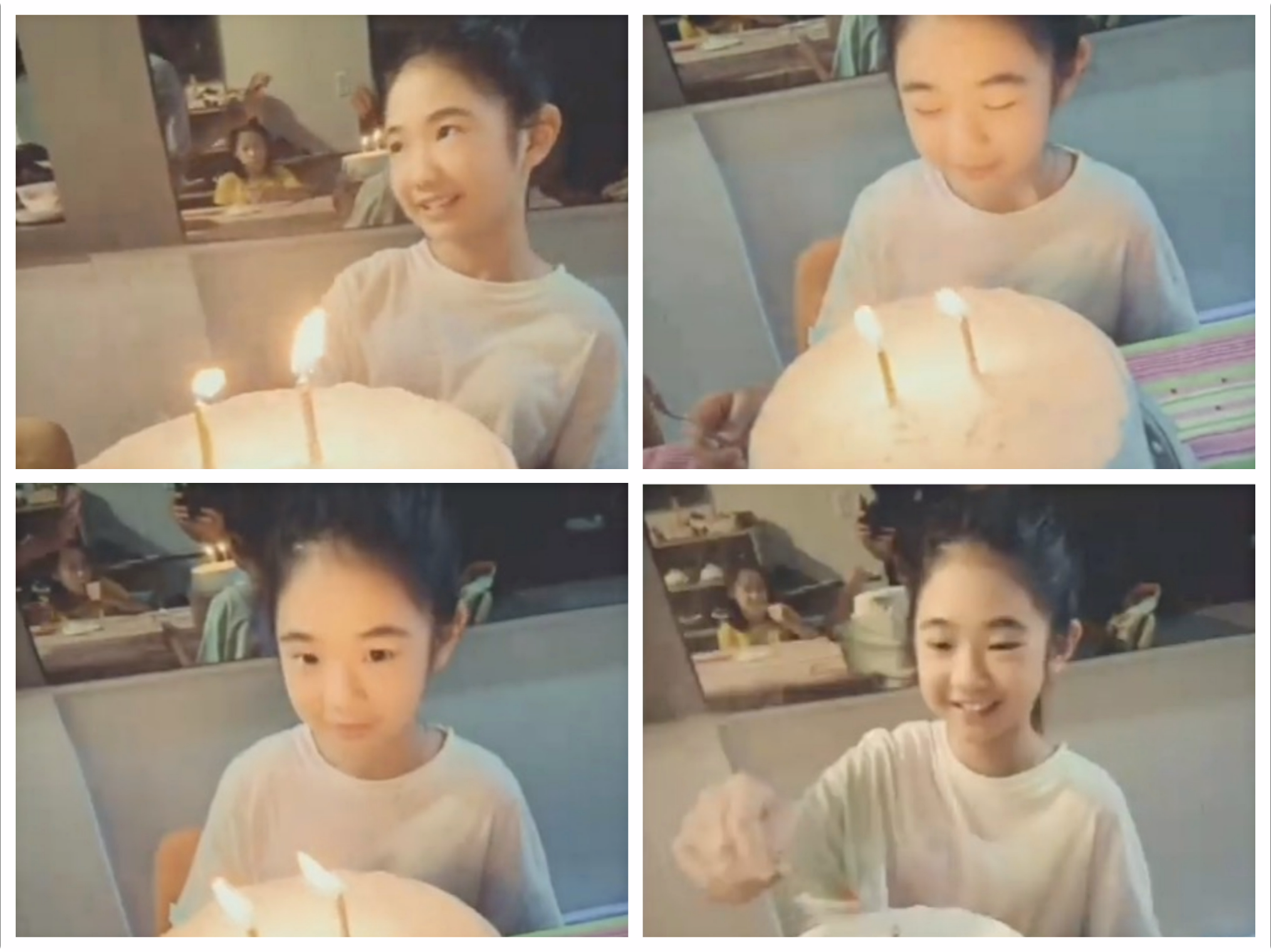 曹格为11岁女儿庆生，Grace姐姐眼神灵动，又瘦又美颜值逆袭