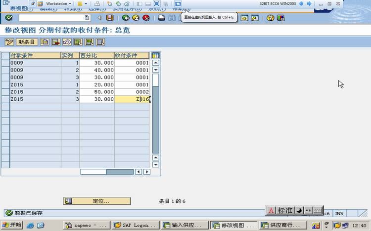 SAP Payment Terms 付款條件