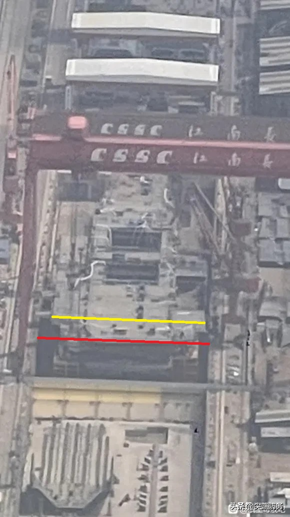基本上可以确定003航母飞行甲板的宽度将超过美国福特级(图1) 基本上可以确定003航母飞行甲板的宽度将超过美国福特级