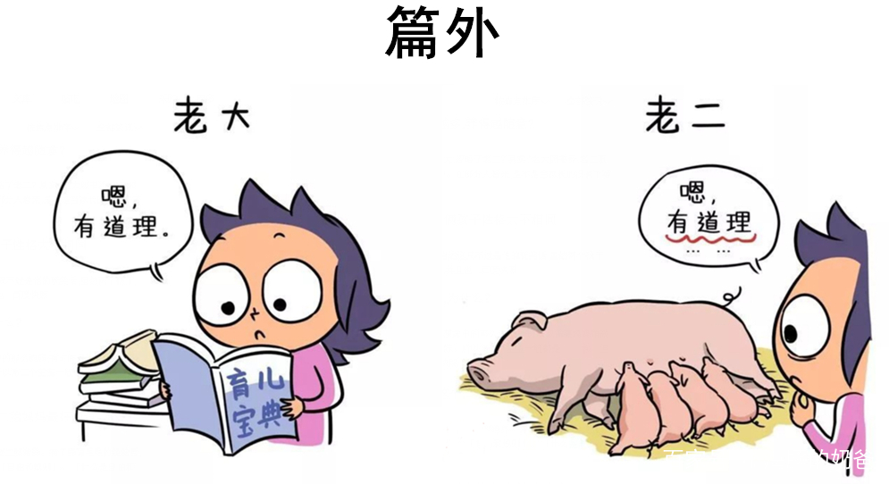 “老大照书养，老二照猪养？”宝妈：没有科学依据，但有一定道理