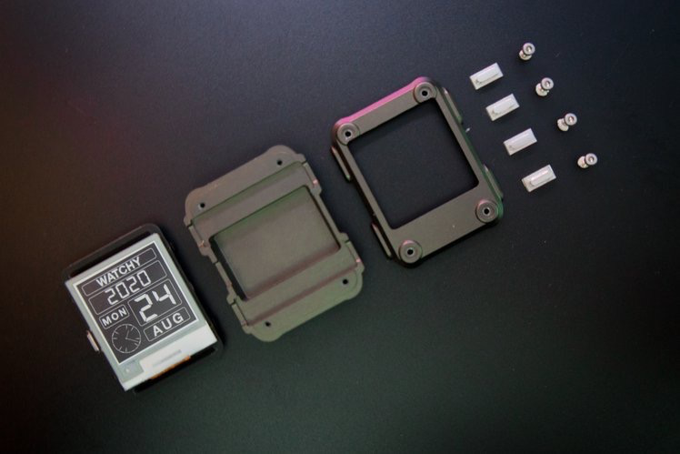 这块DIY墨水屏手表外观可盐可甜，无线蓝牙计步闹钟一应俱全 | 开源
