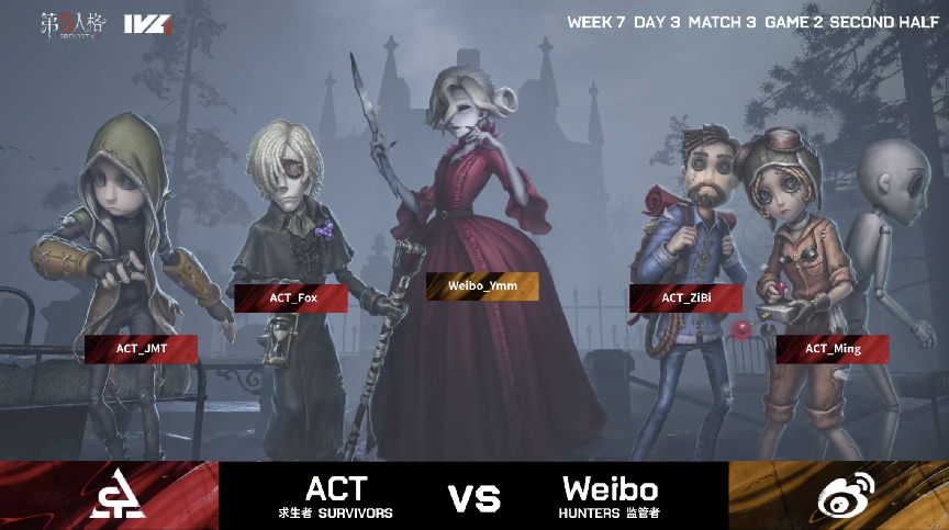 第五人格2021IVL夏季赛常规赛ACT vs Weibo第二局