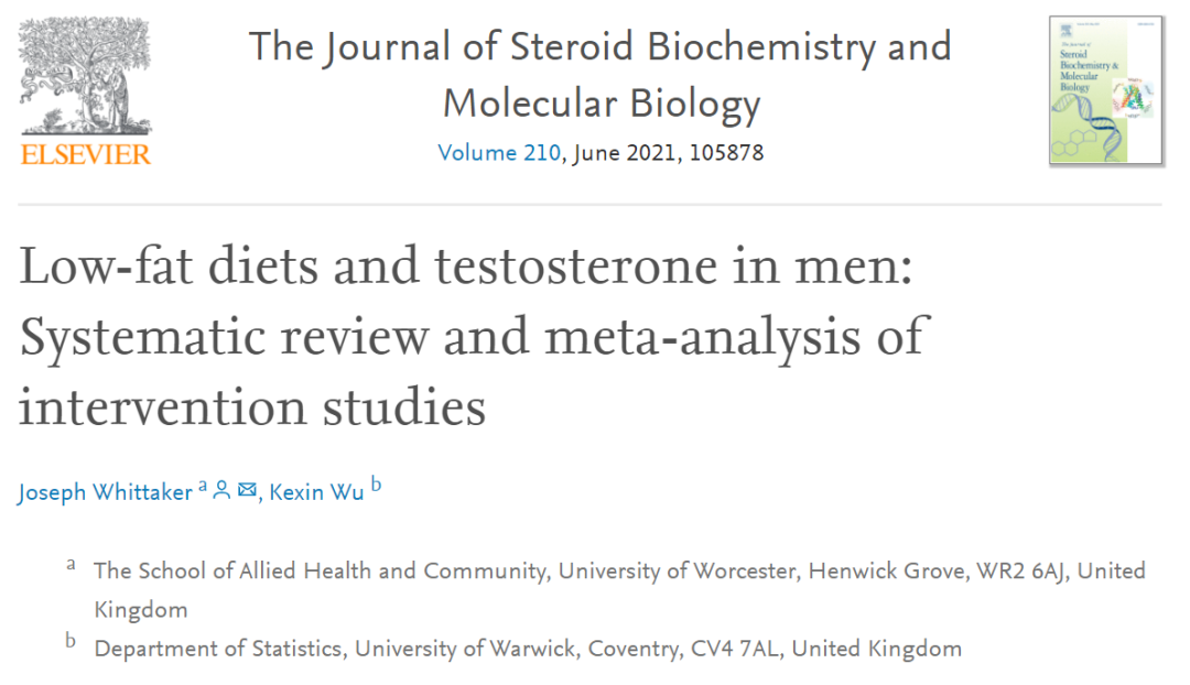 萬萬沒想到：男性低脂飲食，會降低雄性激素水平，增加疾病風險