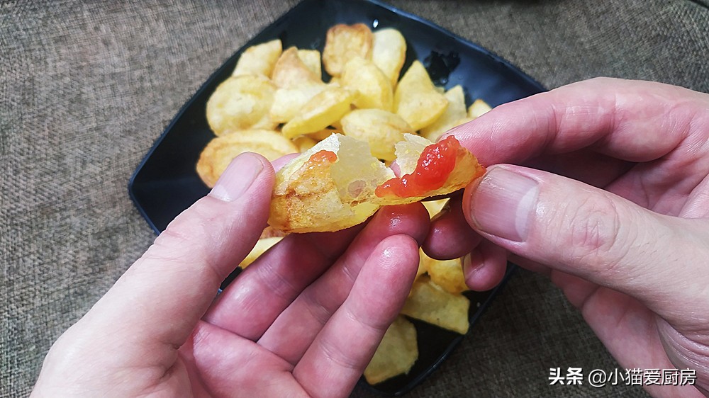 图片[10]-小猫教你炸土豆片新做法 制作简单 口感香酥 味道不比薯片差-起舞食谱网