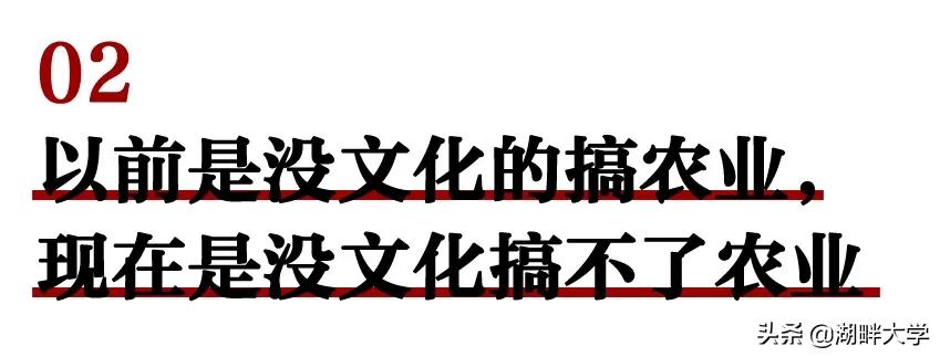 以前是没文化的搞农业，现在是没文化搞不了农业