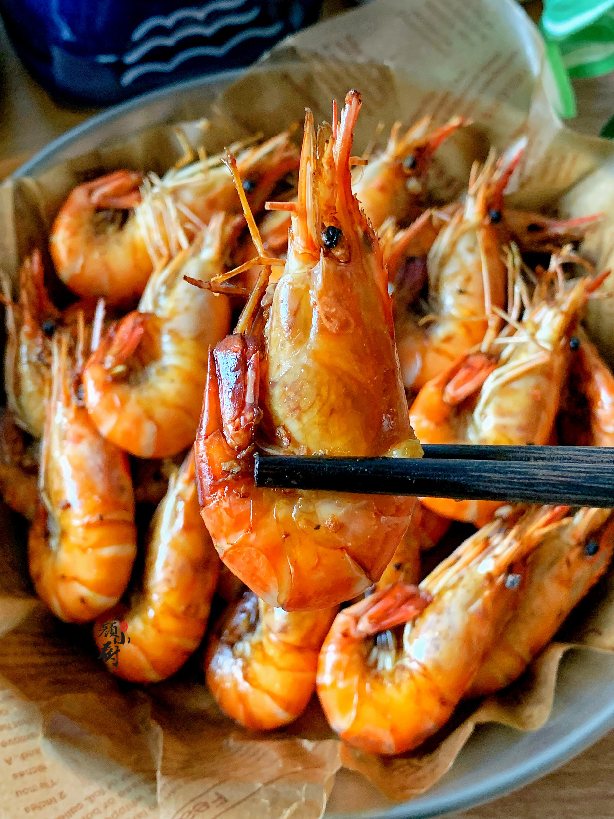 大虾新吃法，不加一滴油，一出锅香到口水都流出来了